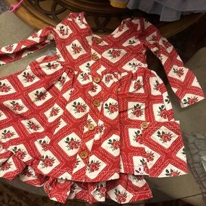 SweetHoney Red and White Floral Kids Pajama Set
